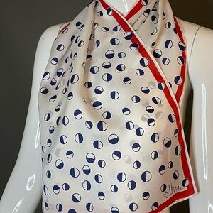 Elegant Polka Dot Silk Scarf
